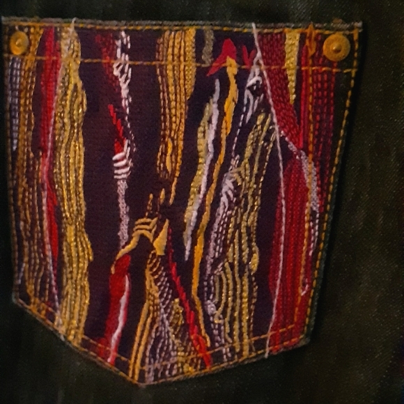 COOGI Jeans with Boho Ethnic Embroidered Pockets - Australian Brand size 14 - Picture 10 of 14